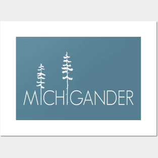 Proud Michigander, Michigan Up North Pine Trees Posters and Art